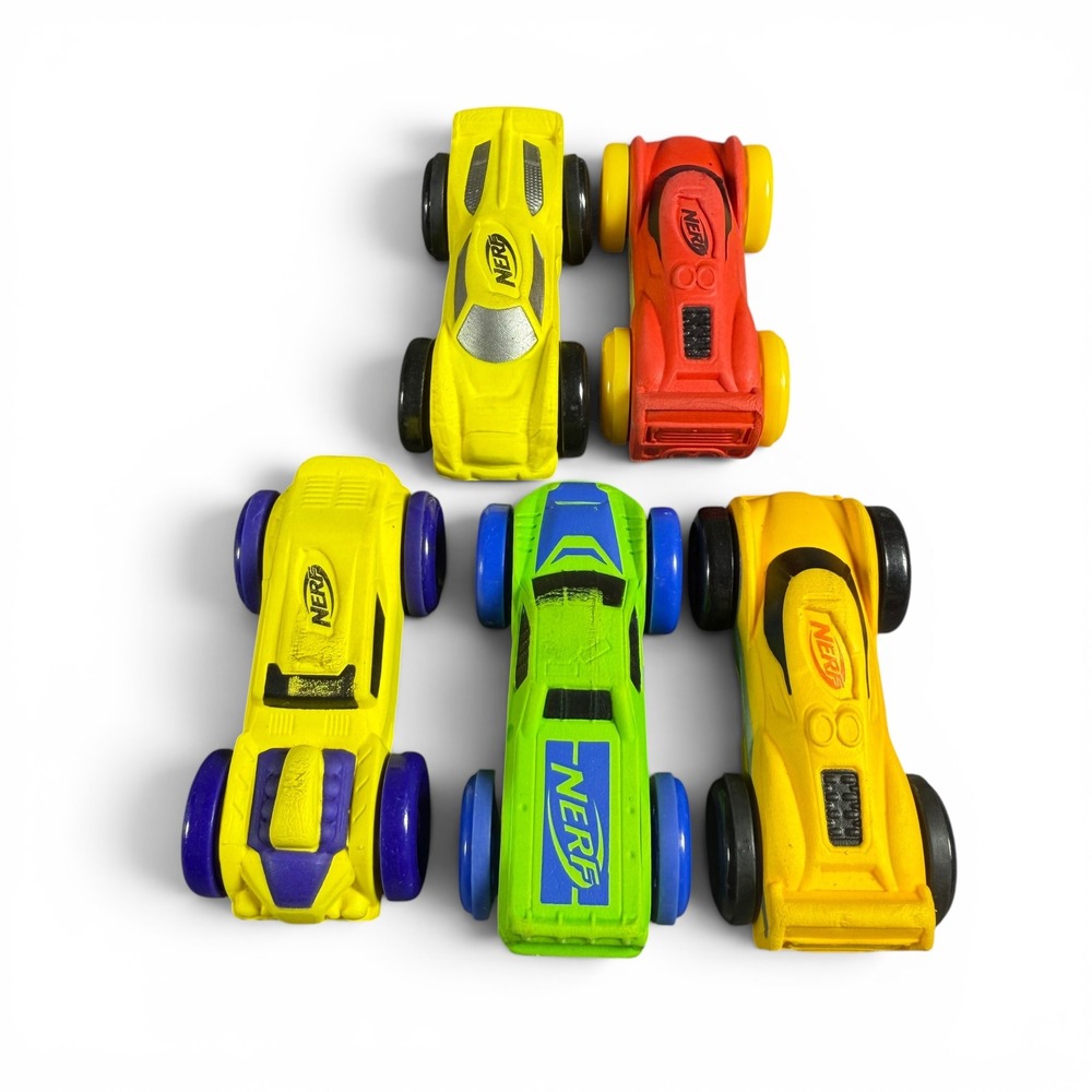 Nerf Nitro Foam Stunt Cars Lot of 5 Hasbro 2017 Multi Color Replacement Cars